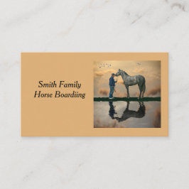 Grey Paard en bruidegom OTTB Visitekaartje