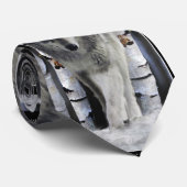 Grey Pack Wolf Wildlife Stropdas (Opgerold)