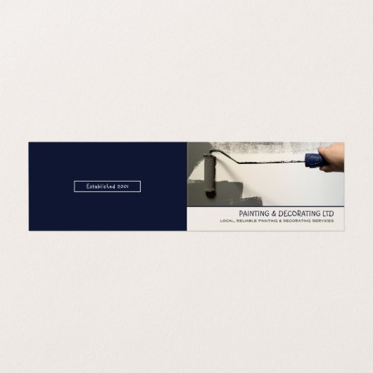 Grey Paint Roller, Schilder & Decorator Foto Visitekaartje (Buitenkant ongevouwen)