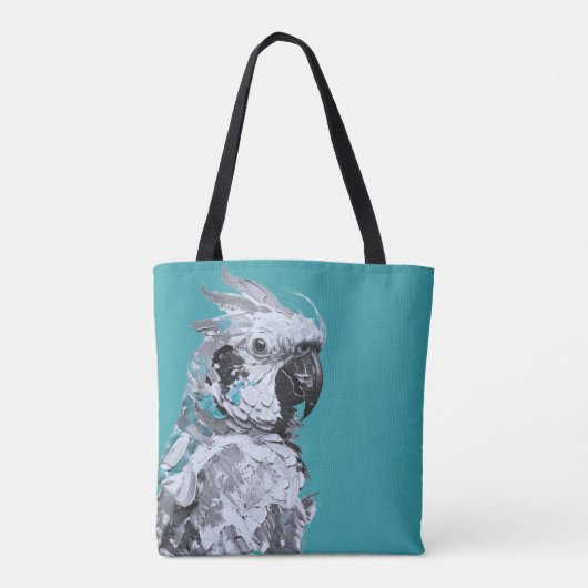 Grey Parrot Canvas tas (Achterkant)