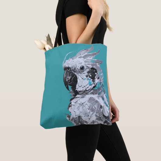 Grey Parrot Canvas tas (Dichtbij)