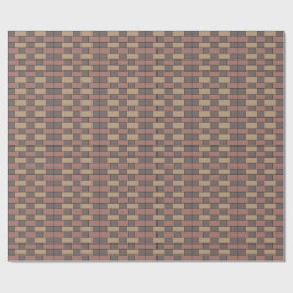 Grey Peach Pink Brick Wall Cadeaupapier
