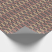 Grey Peach Pink Brick Wall Cadeaupapier (Hoek)