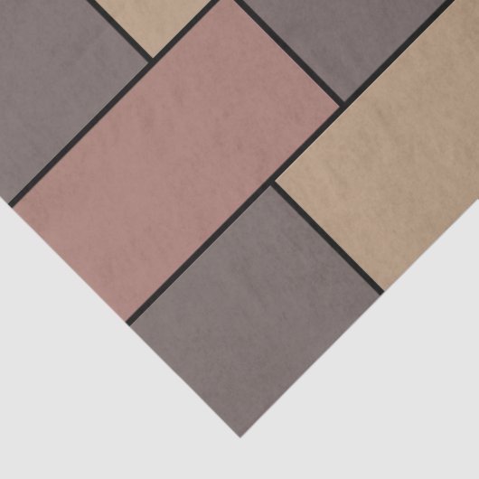 Grey Peach Pink Brick Wall Tissuepapier (Detail)