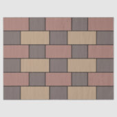 Grey Peach Pink Brick Wall Tissuepapier (Voorkant)