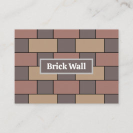 Grey Peach Pink Brick Wall Visitekaartje