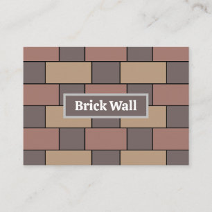 Grey Peach Pink Brick Wall Visitekaartje