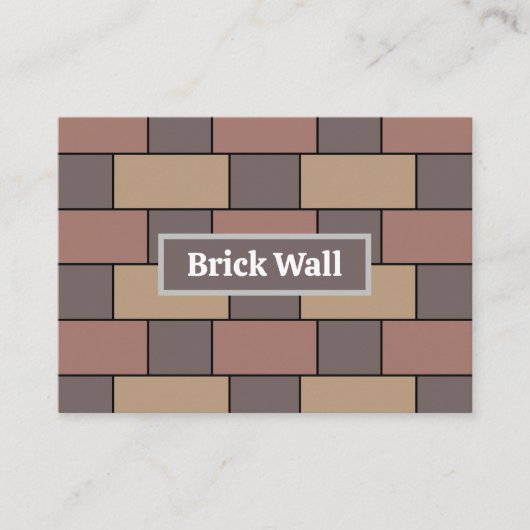 Grey Peach Pink Brick Wall Visitekaartje (Voorkant)