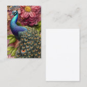 Grey Peacock Art Waterverf Visitekaartje (Voorkant / Achterkant)