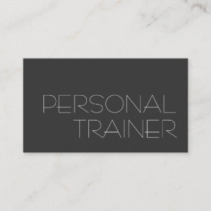 Grey Personal Trainer Fitness Visitekaartje