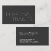 Grey Personal Trainer Fitness Visitekaartje (Voorkant / Achterkant)