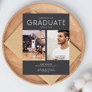 Grey Photo High School Afstuderen aangekondigd