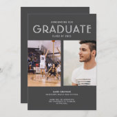 Grey Photo High School Afstuderen aangekondigd (Voorkant / Achterkant)