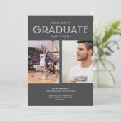 Grey Photo High School Afstuderen aangekondigd (Staand voorkant)