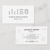 Grey Piercing Tattoo Studio Visitekaartje (Voorkant / Achterkant)