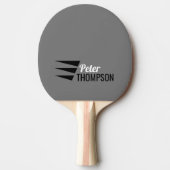 Grey Ping Pong Paddle met zijn naam Tafeltennisbatje (Voorkant)