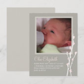 Grey & Pink Blossom Aankondiging 2 (Voorkant / Achterkant)