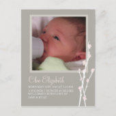 Grey & Pink Blossom Aankondiging 2 (Voorkant)