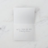 Grey & Pink Chevron Co-Maid of Honor Request Card (Binnen)