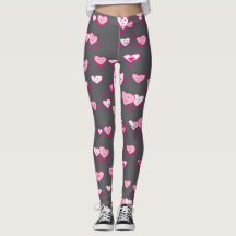 Grey Pink Dancing Hearts LOving Couples Valentijn