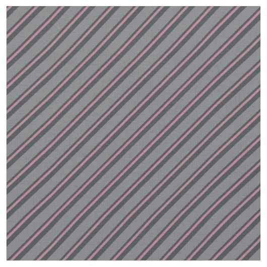Grey & Pink Stripes Stof (Close Up)
