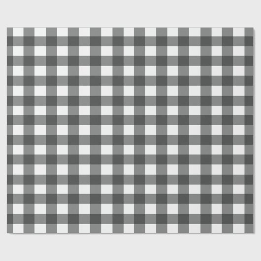 Grey Plaid Cadeaupapier (Vlak)