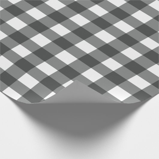 Grey Plaid Cadeaupapier (Hoek)