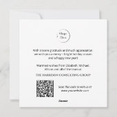 Grey Plaid Corporate Logo QR Code Holiday Card Feestdagenkaart (Achterkant)