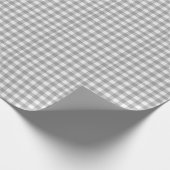 Grey Play Gingham Country Farmhouse Simple Cadeaupapier (Hoek)