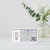 Grey Plumber Plumbing Services Toilet Visitekaartje (Staand voorkant)