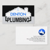 Grey PLUMBING Pipe Frame Visitekaartje (Voorkant / Achterkant)