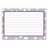 Grey Polka Dot Pattern Recept Kaarten (Achterkant)