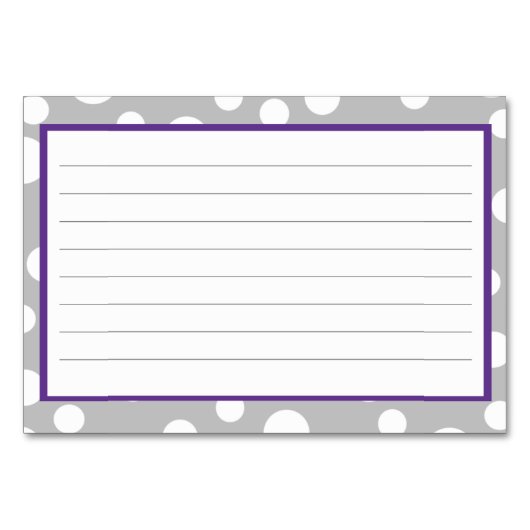 Grey Polka Dot Pattern Recept Kaarten (Achterkant)