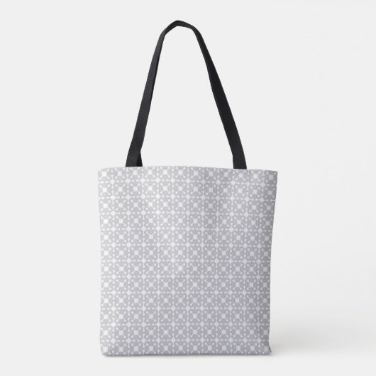 Grey Polka Dot Pattern Tote Bag (Achterkant)