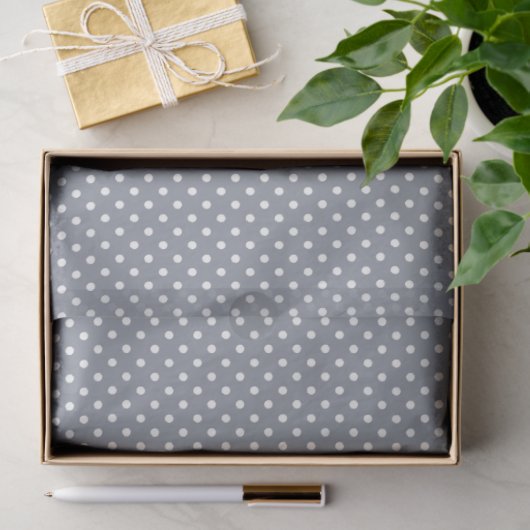 Grey Polka Dot Tissue Paper Tissuepapier (Geschenk)