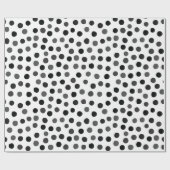 Grey Polka Dots Wrapping Paper Cadeaupapier (Vlak)