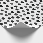 Grey Polka Dots Wrapping Paper Cadeaupapier (Hoek)