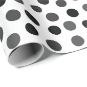 Grey Polka Dots Wrapping Paper Cadeaupapier (Rol Hoek)
