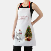 Grey Poodle Funny kersthond met boom Schort (Insitu)