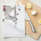 Grey Poodle Funny kersthond met boom Theedoek (Quarter Fold)