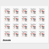 Grey Poodle Kerstmis #1-2 Stickers (Vel)
