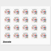 Grey Poodle Kerstmis #2-3 Stickers (Vel)