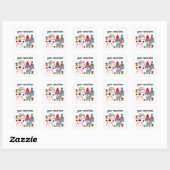 Grey Poodle Kerstmis #2-4 Stickers (Vel)