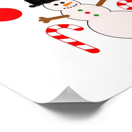 Grey Poodle Kerstmis #2 Poster (Hoek)