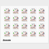 Grey Poodle Kerstmis #3 Stickers (Vel)
