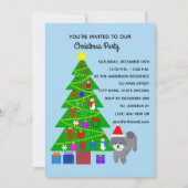 Grey Poodle Kerstmis #5-2 Uitnodigingskaart Save The Date (Voorkant)