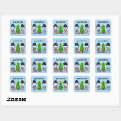Grey Poodle Kerstmis #6 Stickers (Vel)