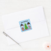 Grey Poodle Kerstmis #6 Stickers (Envelop)