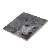 Grey Poodle Tile Tegeltje (Zijkant)