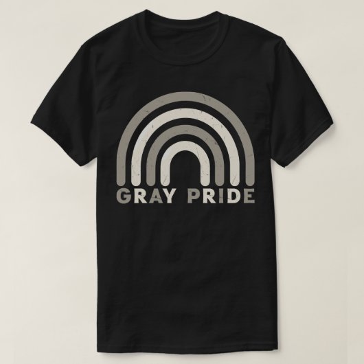 Grey Pride Retro Rainbow Design T-shirt (Design voorkant)